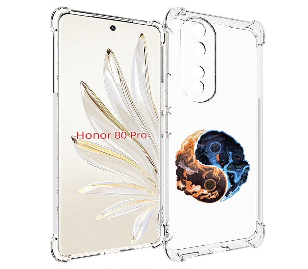 

Чехол MyPads кс-го-инь-янь для Honor 80 Pro, Прозрачный, Tocco