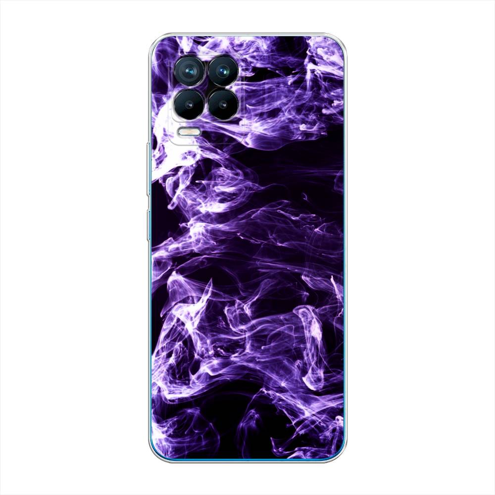 

Чехол на Oppo Realme 8 "Фиолетовый дым", Фиолетовый;белый;черный, 255550-3
