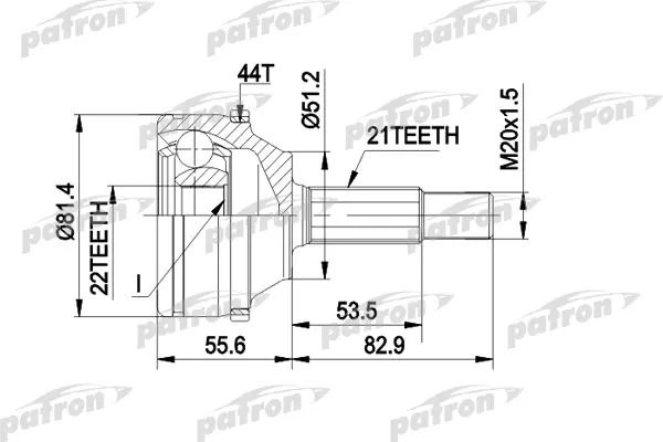 

Шрус PATRON PCV1310