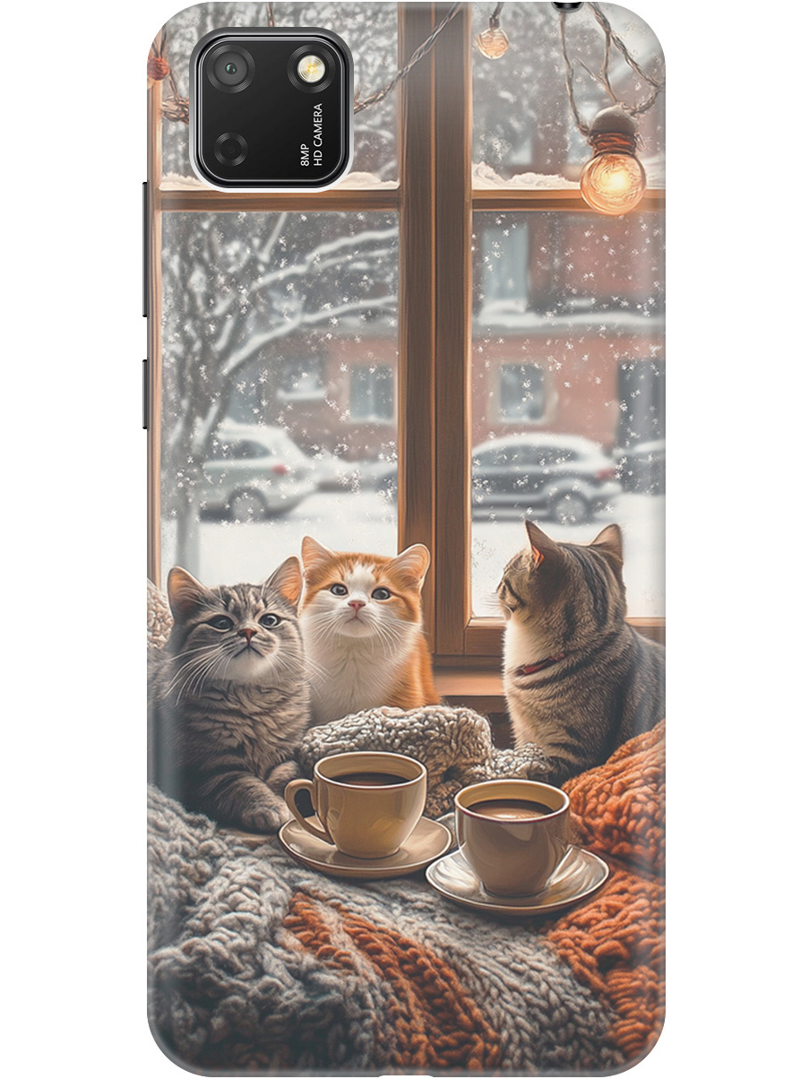 

Силиконовый чехол на Honor 9S / Huawei Y5P с принтом "Котики на подоконнике", Прозрачный;бежевый;белый;желтый;серый, 723100912