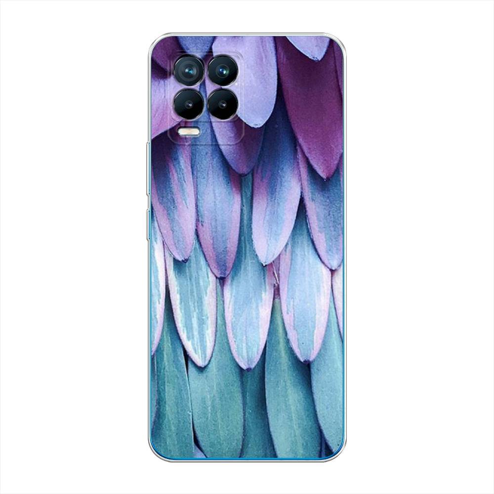 

Чехол на Oppo Realme 8 "Синее перо", Фиолетовый;голубой, 255550-3