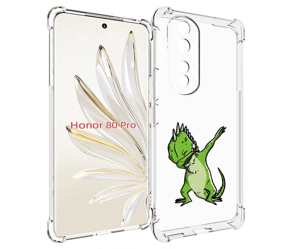 

Чехол MyPads крутая-ящерица для Honor 80 Pro, Прозрачный, Tocco