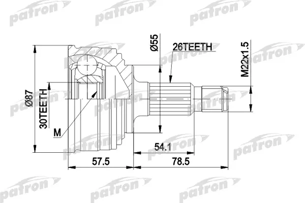 

Шрус PATRON PCV1251
