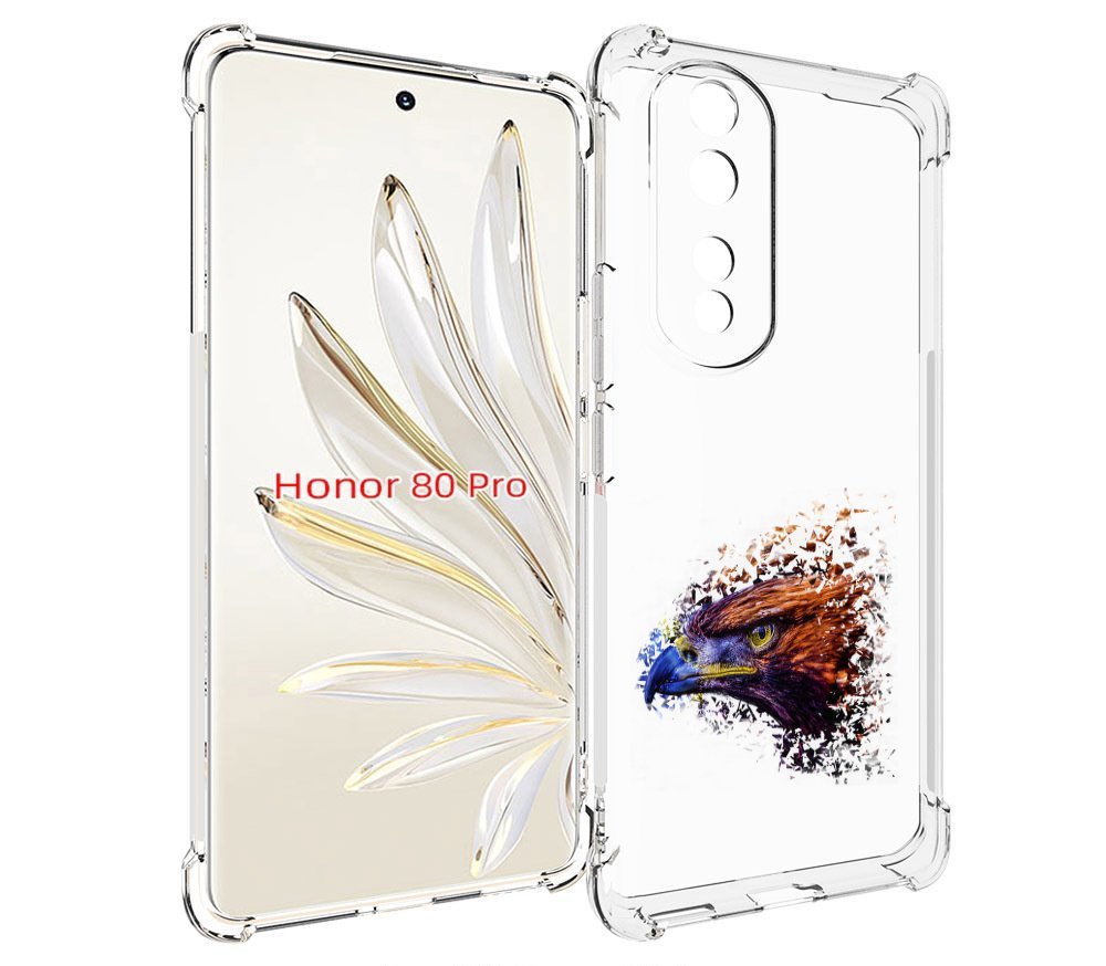 

Чехол MyPads красочный орел для Honor 80 Pro, Прозрачный, Tocco