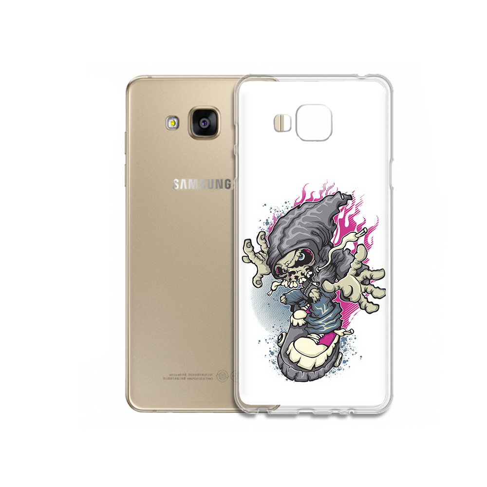 фото Чехол mypads tocco для samsung galaxy j5 prime нарисованный скелет на скейт борде