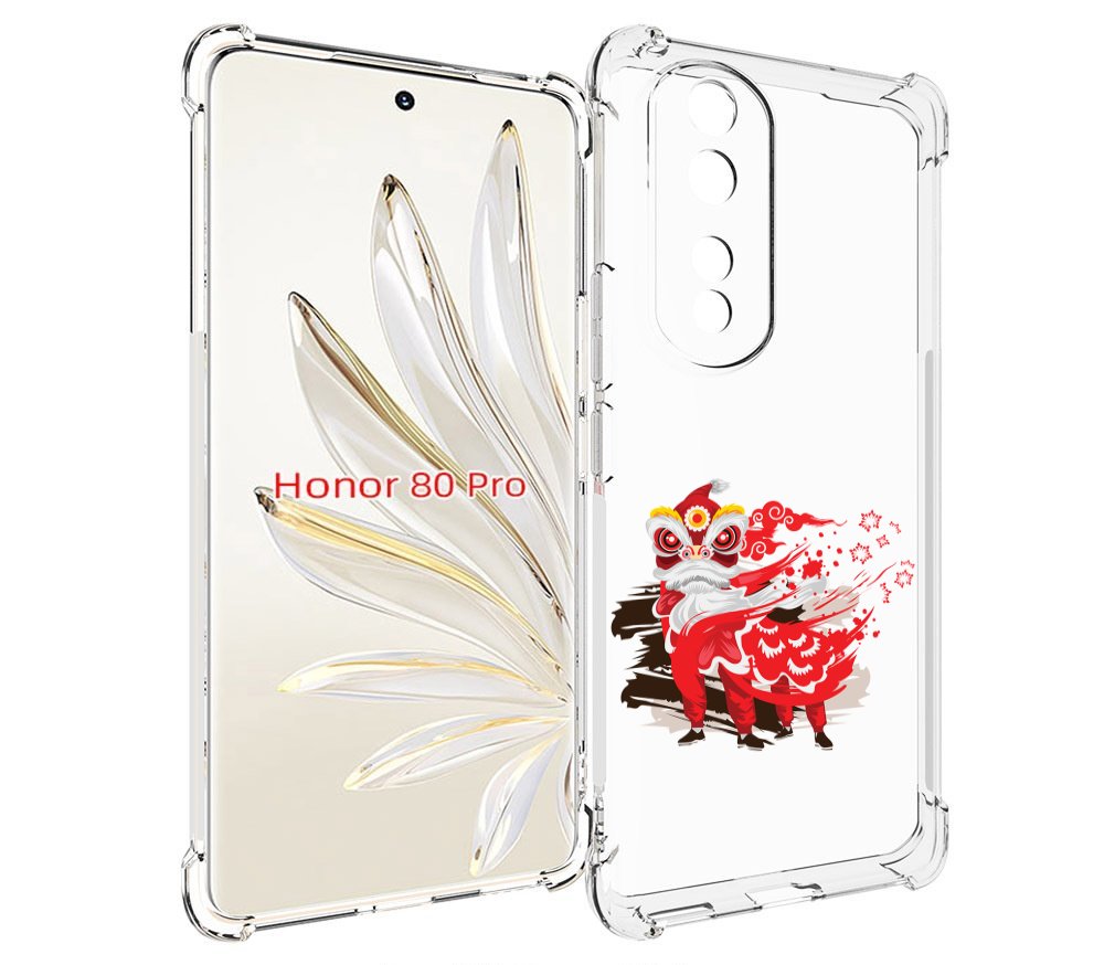 

Чехол MyPads красный-карнавал для Honor 80 Pro, Прозрачный, Tocco