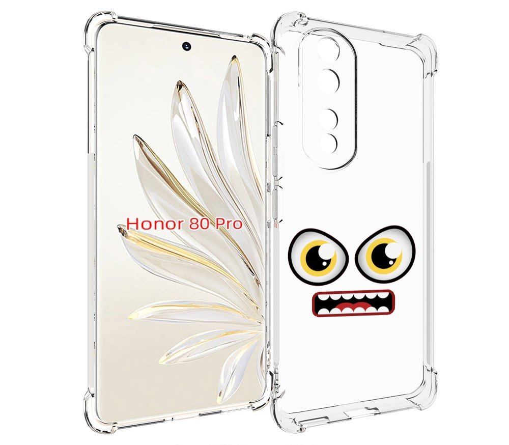 

Чехол MyPads красный злой смайлик для Honor 80 Pro, Прозрачный, Tocco
