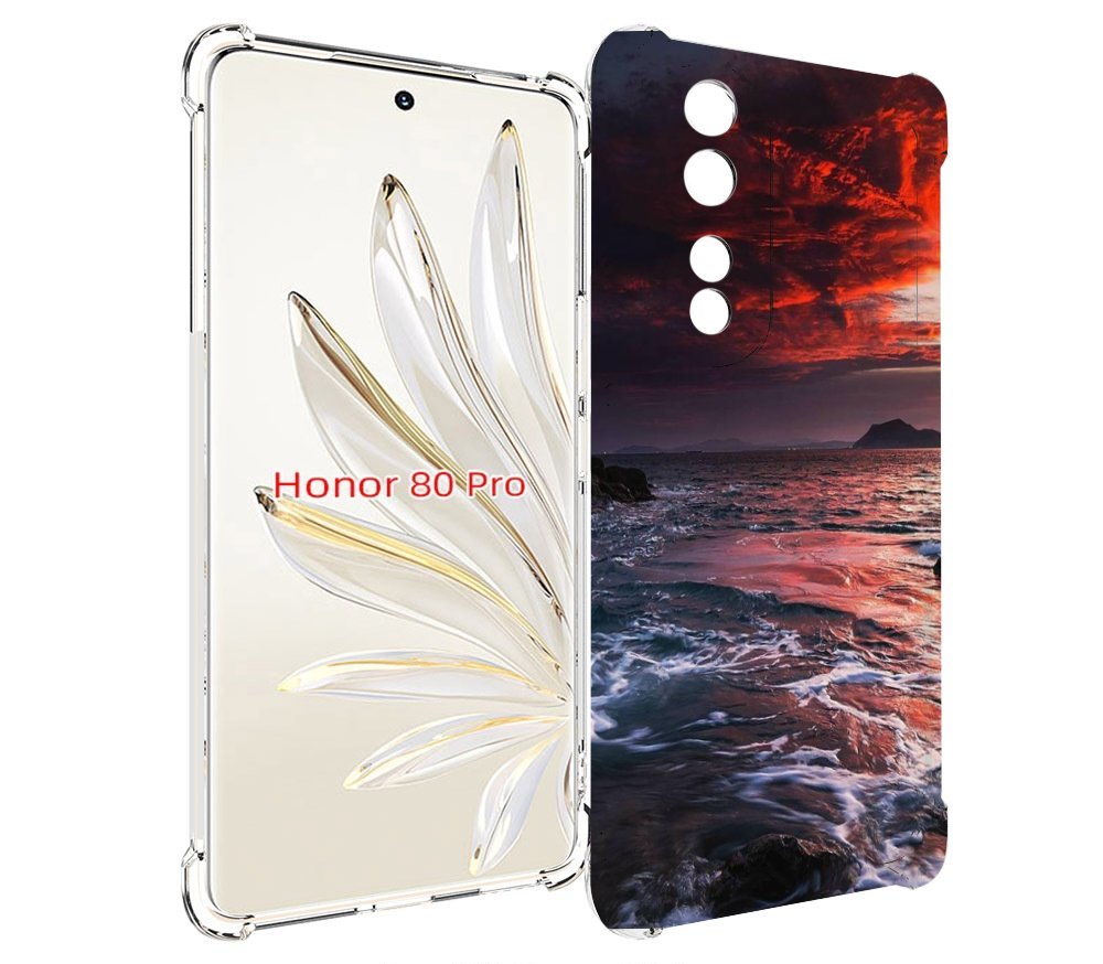 

Чехол MyPads красивый залив для Honor 80 Pro, Прозрачный, Tocco