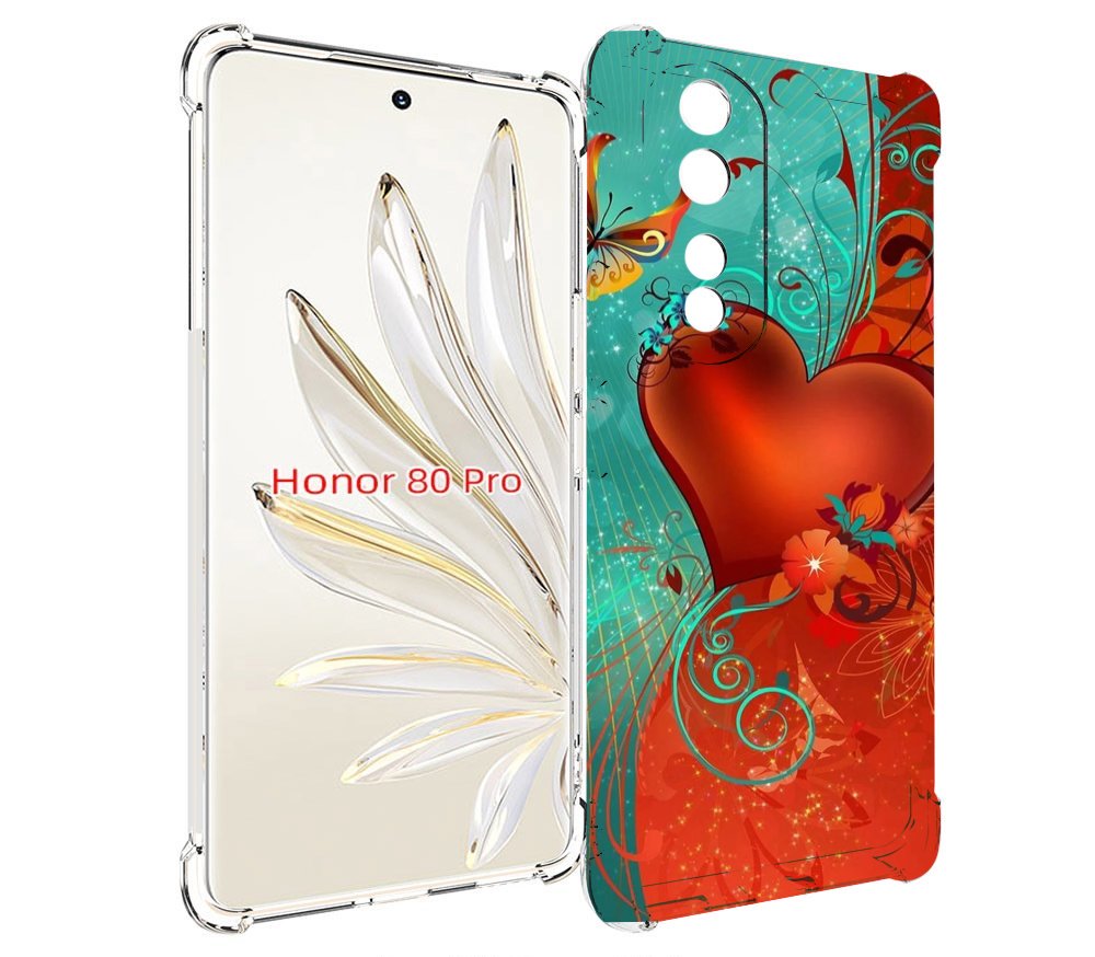 

Чехол MyPads красивые-яркие-сердечки для Honor 80 Pro, Прозрачный, Tocco