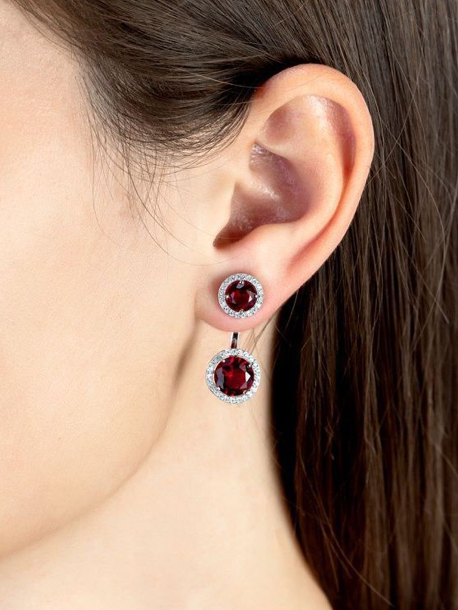 

Серьги из серебра Argentum Z2-10730-кв, фианит, Z2-10730-кв