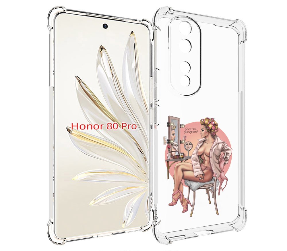 

Чехол MyPads красивая-девушка-с-зеркалом женский для Honor 80 Pro, Прозрачный, Tocco