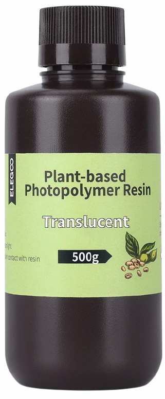 

Фотополимер Elegoo Plant-Based Resin (Полупрозрачный, 0.5 л), Plant-Based Resin