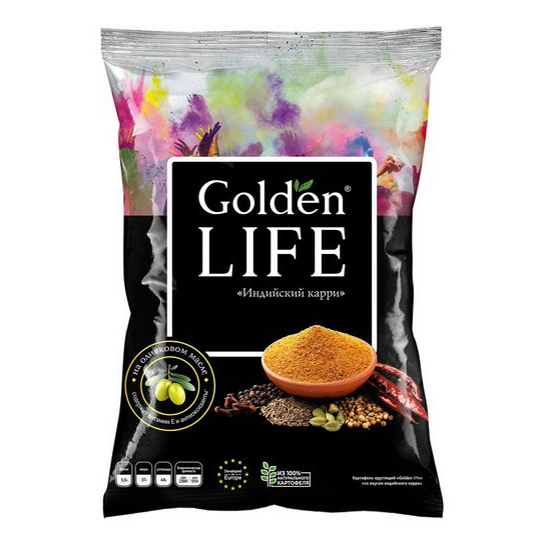 

Чипсы картофельные Golden Life Индийский карри 90 г