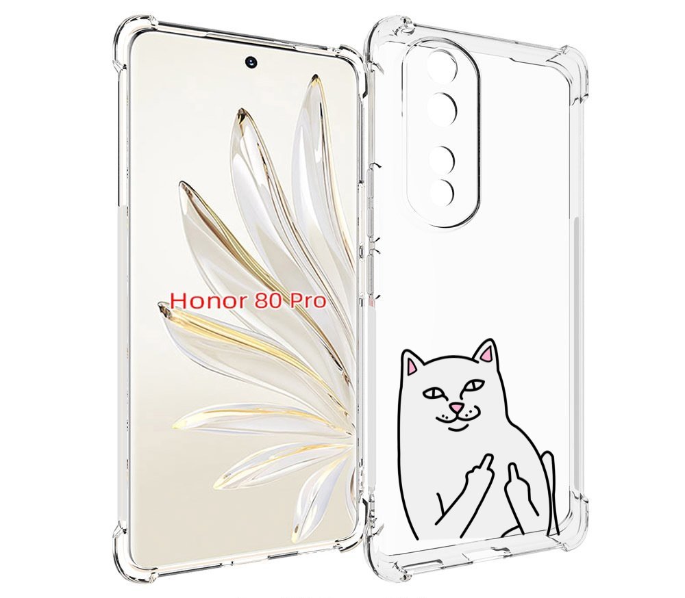 

Чехол MyPads котяра для Honor 80 Pro, Прозрачный, Tocco