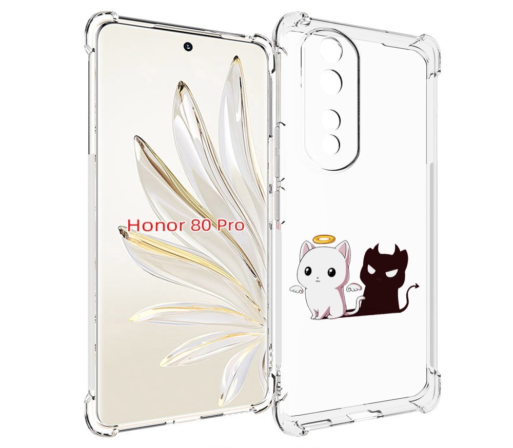 

Чехол MyPads котик-с-злой-тенью для Honor 80 Pro, Прозрачный, Tocco