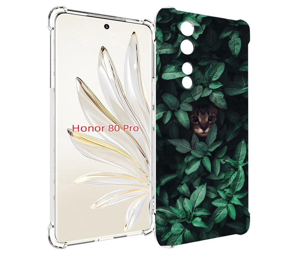 

Чехол MyPads котенок в листьях для Honor 80 Pro, Прозрачный, Tocco