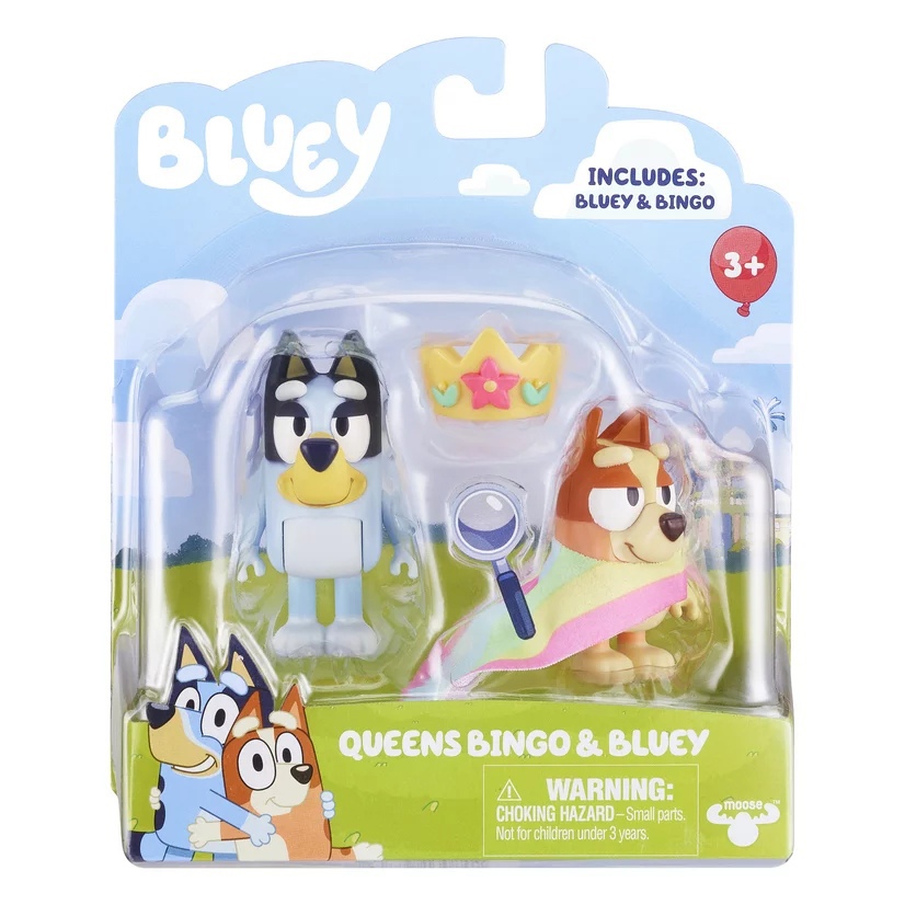 Набор фигурок moose toys семья Bluey School Friends - Queens Bingo and Bluey