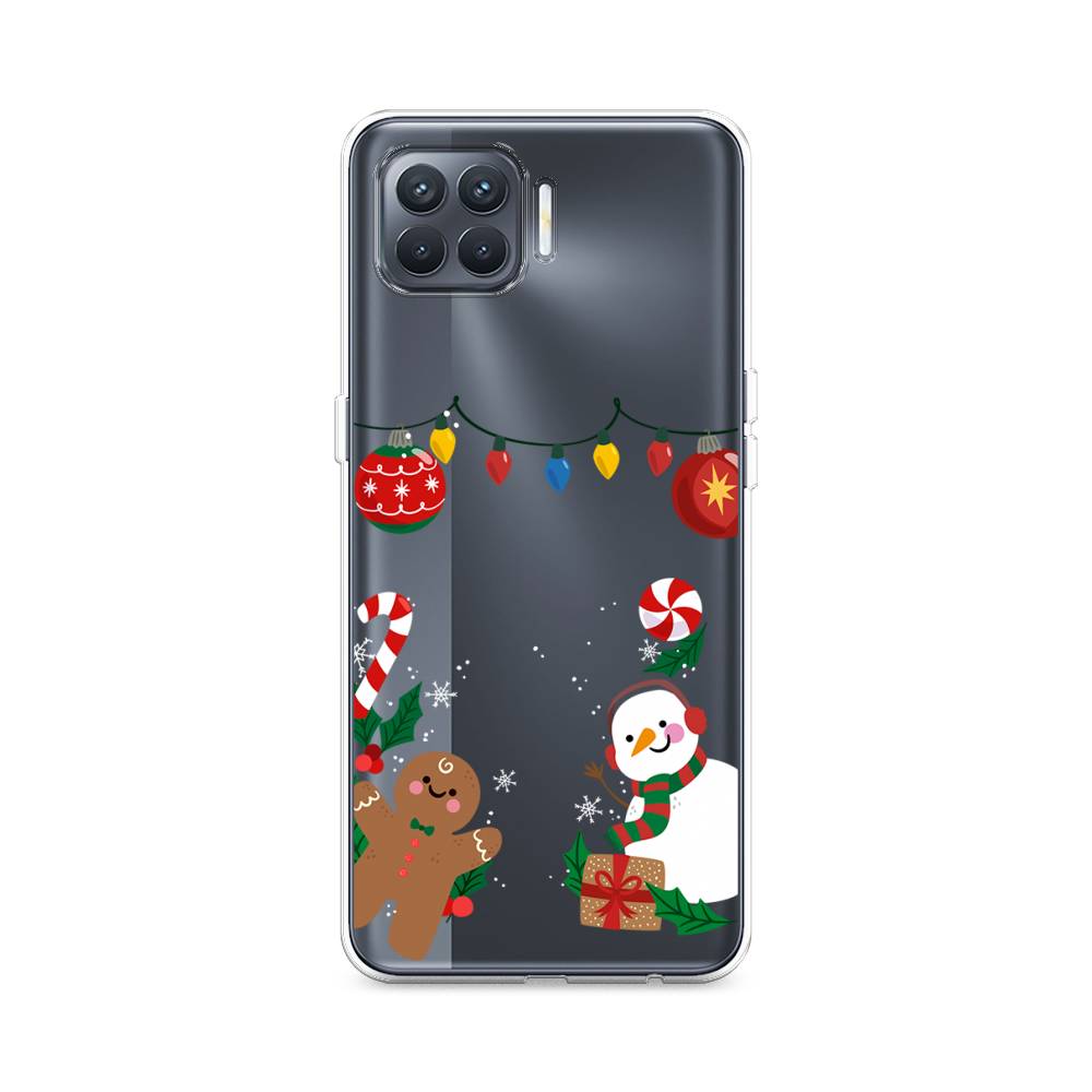 

Чехол на Oppo Reno 4 Lite "Новогоднее настроение", Коричневый;красный;зеленый, 255350-5