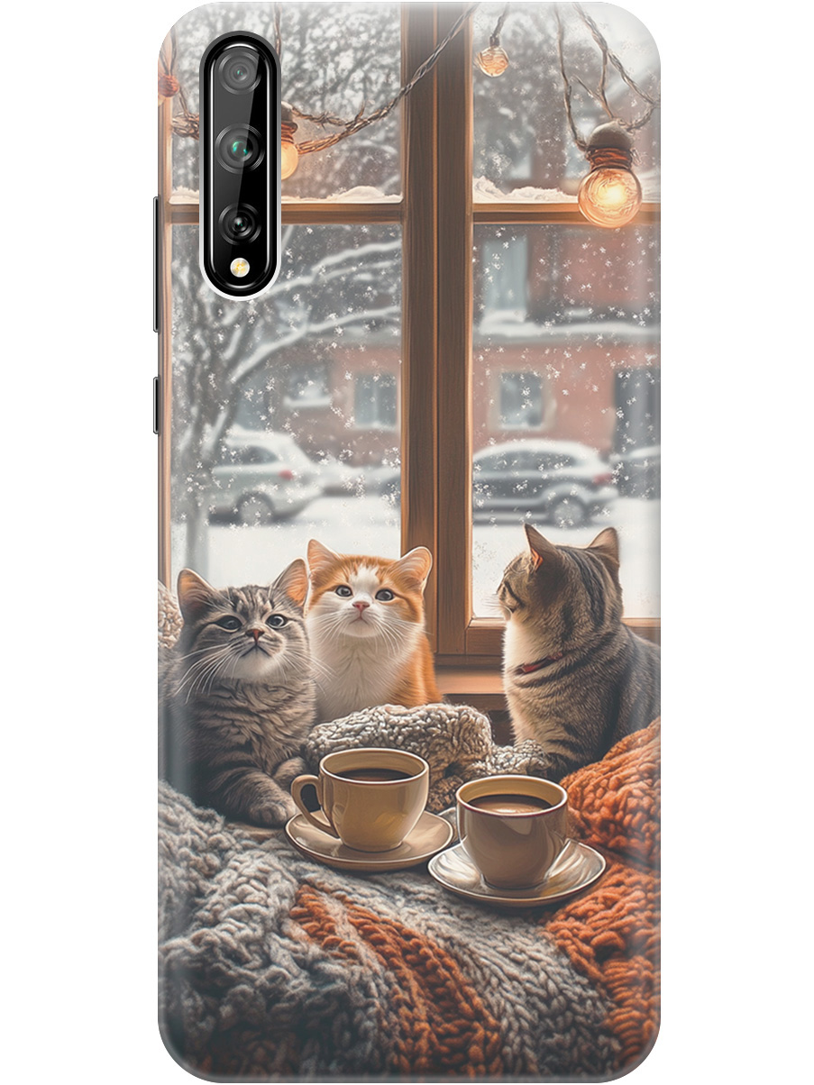 

Силиконовый чехол на Honor 30i / Huawei Y8P с принтом "Котики на подоконнике", Прозрачный;бежевый;белый;желтый;серый, 723101112