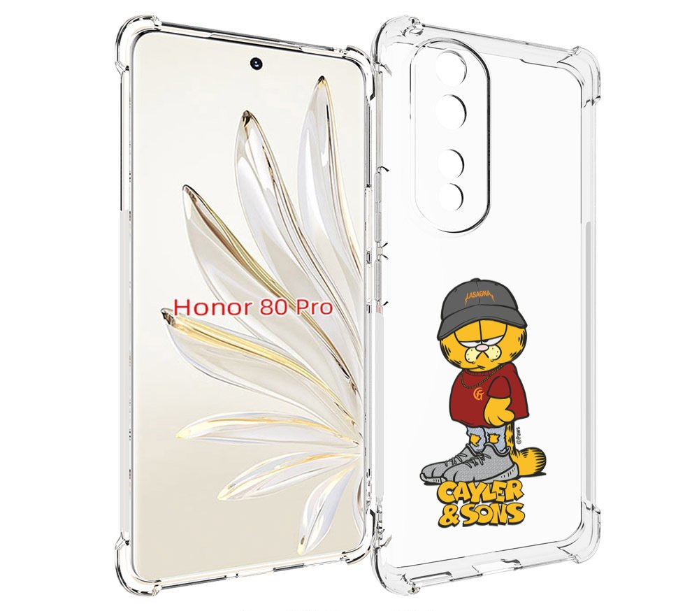 Чехол MyPads кот-в-кроссовках для Honor 80 Pro
