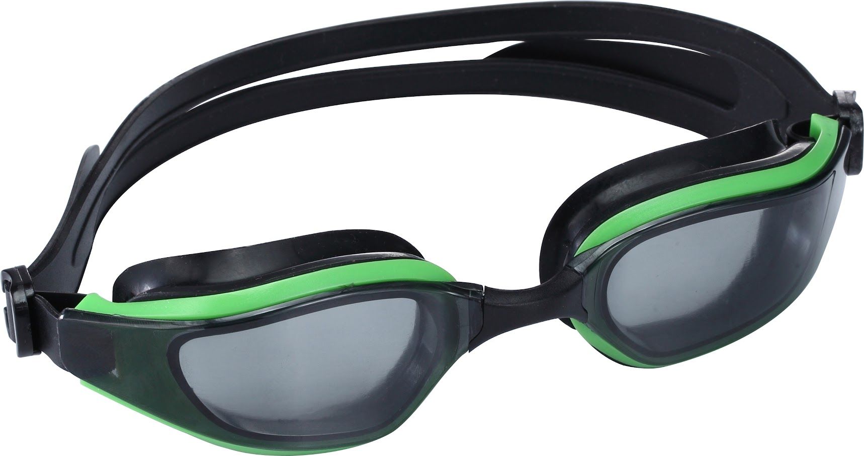 Очки для плавания Wave, черно-зеленые, тонированные, AF, от UVA, UVB, силикон,  GA-2423