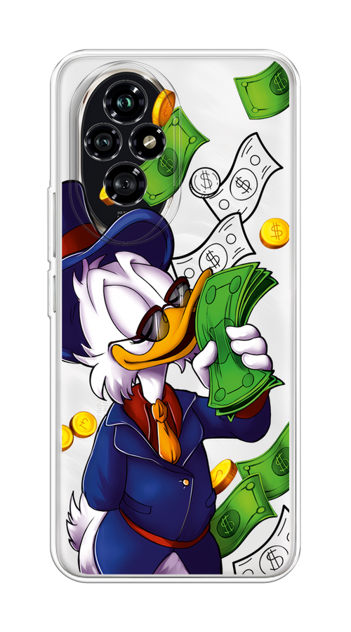

Чехол на Honor 200 "Scrooge McDuck with Money", Синий;зеленый;белый, 6124750-1