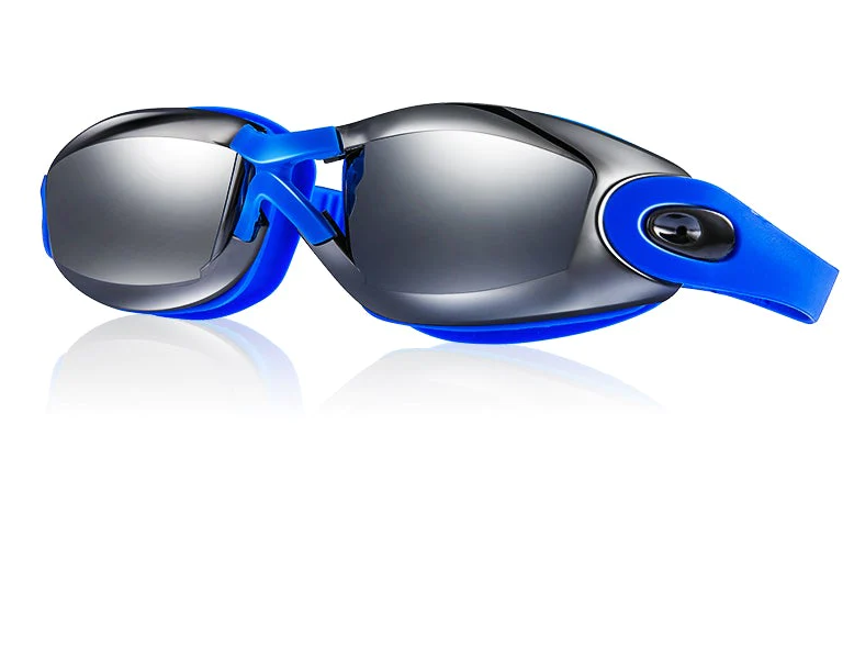 Очки для плавания Wave, зеркальные вз., синие, комфорт, AF, от UVA, UVB, силикон, GA-2406E