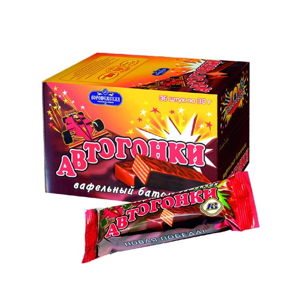 

Вафли Воронежская КФ Автогонки глазированные