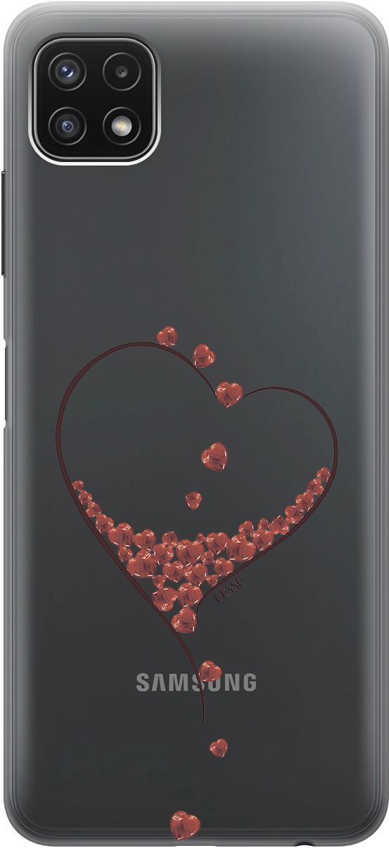 

Чехол на Samsung Galaxy A22s 5G "Little hearts" прозрачный, Прозрачный;черный, 3916