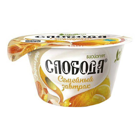 

Биойогурт Слобода Семейный завтрак мюсли-яблоко-мандарин-орехи 5% 130 г