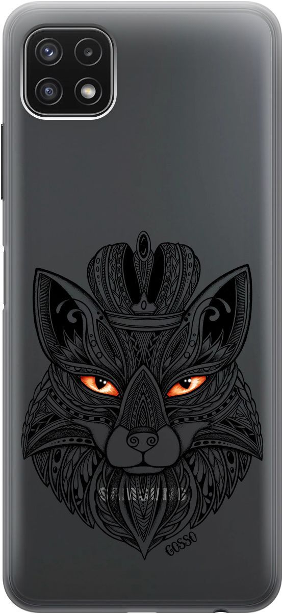 

Чехол на Samsung Galaxy A22s 5G "Fox Queen" прозрачный, Прозрачный;серый, 3916
