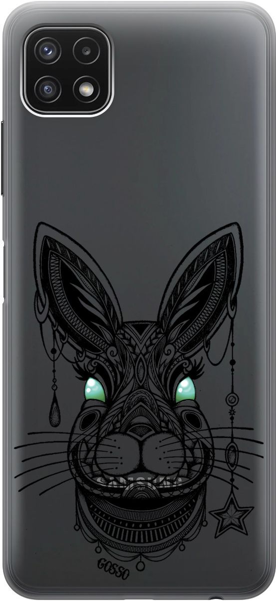

Чехол на Samsung Galaxy A22s 5G "Grand Rabbit" прозрачный, Прозрачный;зеленый, 3916