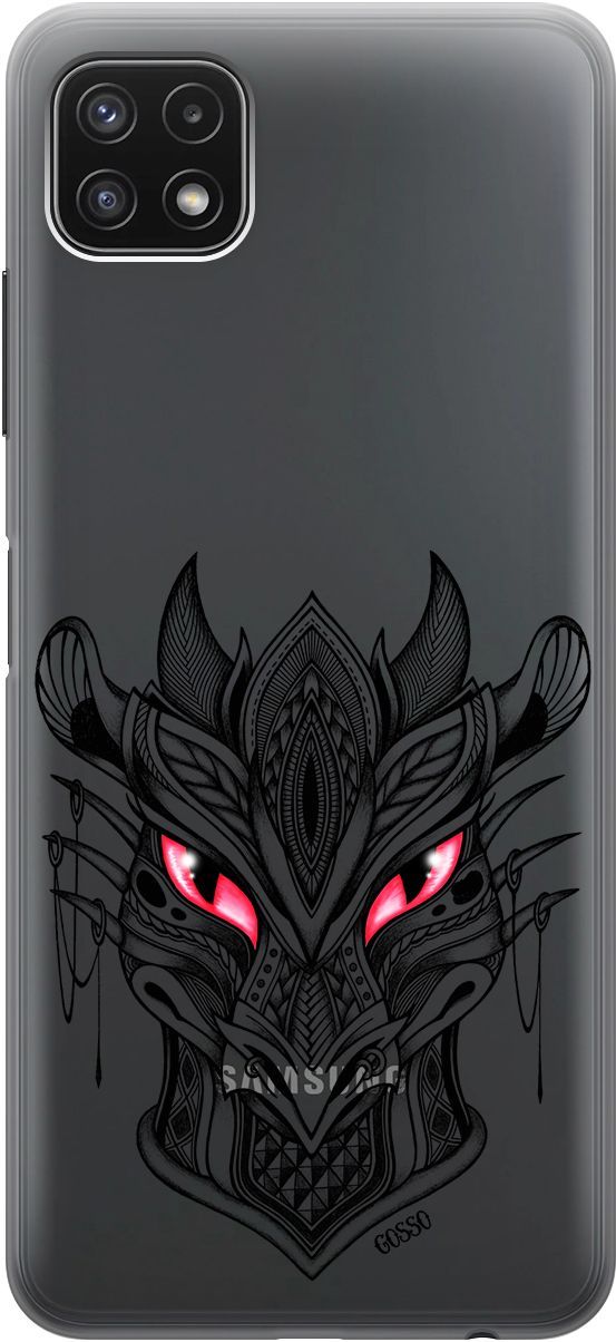 

Силиконовый чехол на Samsung Galaxy A22s 5G "Dragon" прозрачный, Прозрачный;черный, 3916