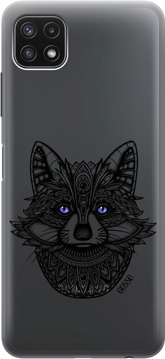 

Чехол на Samsung Galaxy A22s 5G "Grand Raccoon" прозрачный, Прозрачный;синий, 3916