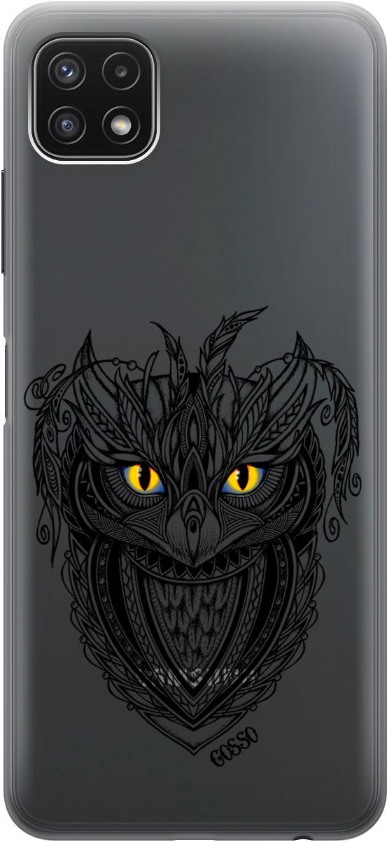

Чехол на Samsung Galaxy A22s 5G "Grand Owl" прозрачный, Прозрачный;желтый, 3916