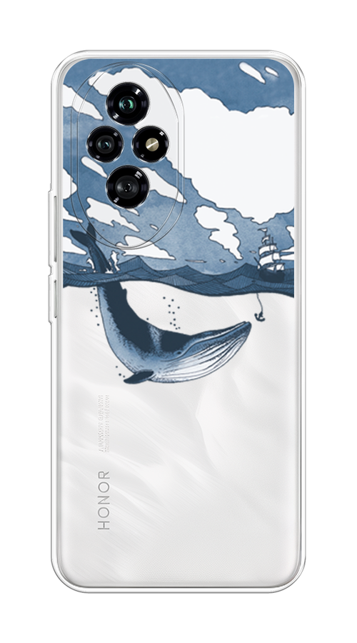 

Чехол на Honor 200 "Большой кит", Синий, 6124750-1