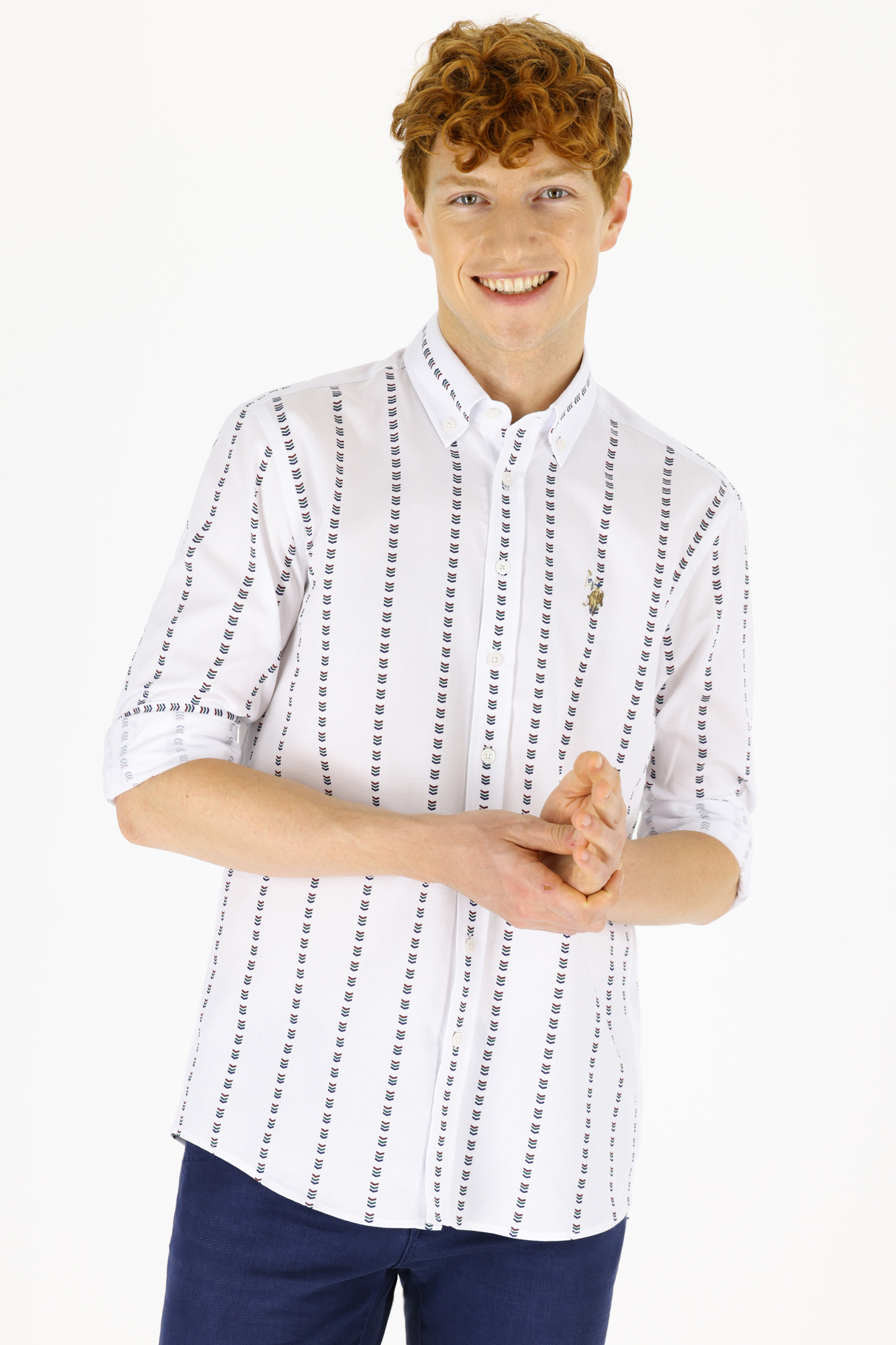 

Рубашка мужская U.S. POLO Assn. G081SZ0040SEBAS белая L, G081SZ0040SEBAS
