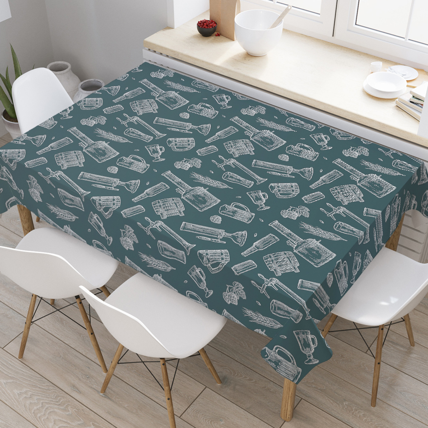 

Скатерть JoyArty 145х180 прямоугольная водоотталкивающая, tcox_422842_180x145, Синий, Барные атрибуты