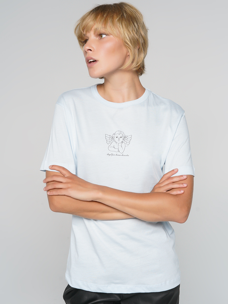 

Футболка женская ТВОЕ 83181 голубая XS, 83181