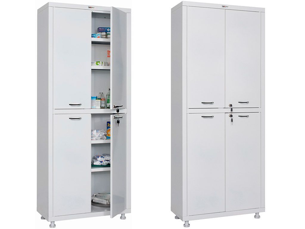 

Медицинский шкаф HILFE МД 2 1670/SS, Белый