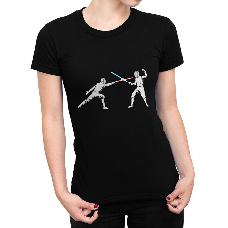 Футболка женская Dream Shirts Звездное Фехтование 1000460-1 черная XS