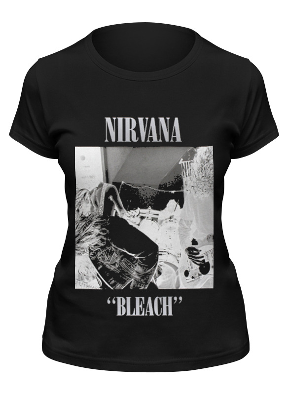 

Футболка женская Printio Nirvana bleach album t-shirt черная 2XL, Черный, Nirvana bleach album t-shirt