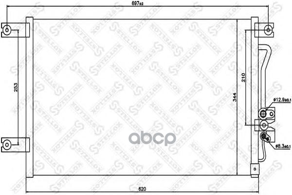 Радиатор Кондиционера STELLOX 1045580sx 100054685804