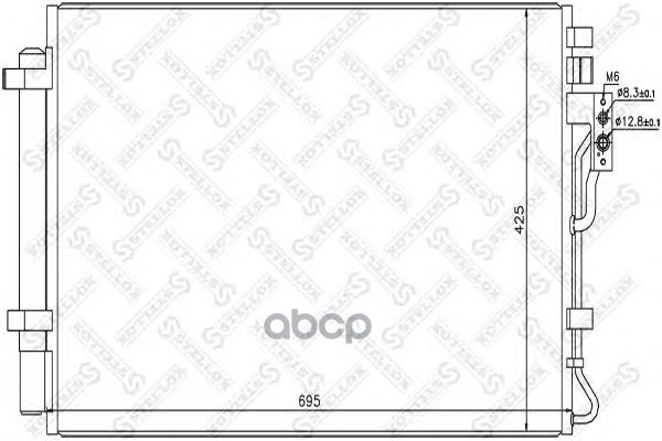 

10-45707-Sх_Радиатор Кондиционера Кiа Sоrеntо 2.4I 16V 09> STELLOX 1045707sx