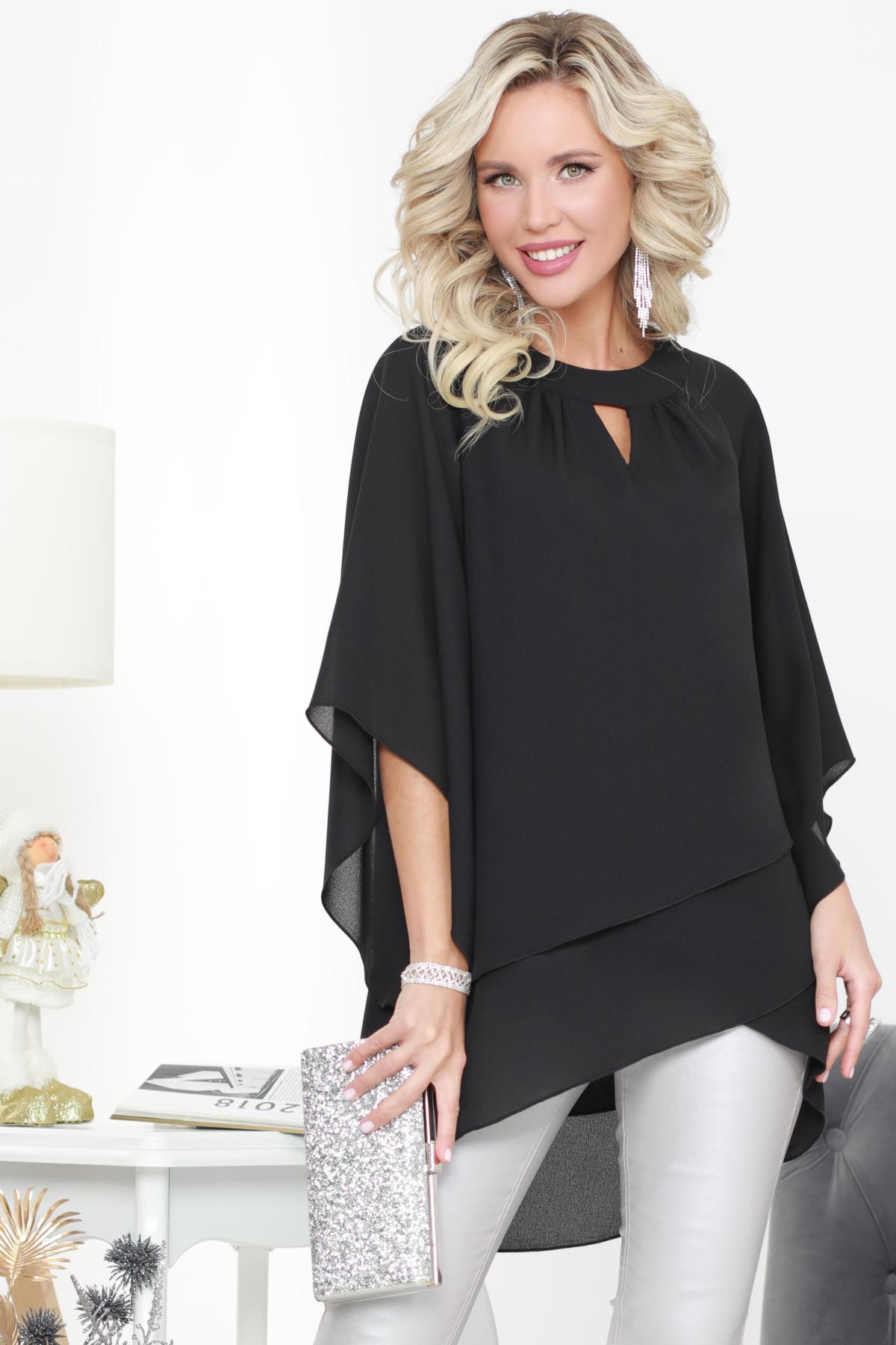 

Блуза женская DSTrend Марианна черная 52 RU, Марианна
