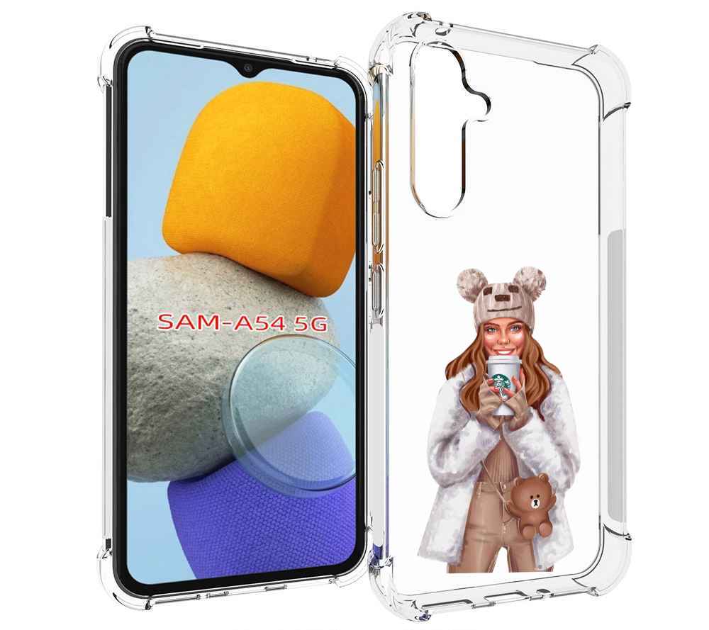 

Чехол MyPads Девушка-с-кофе-старбакс женский для Samsung Galaxy A54, Tocco