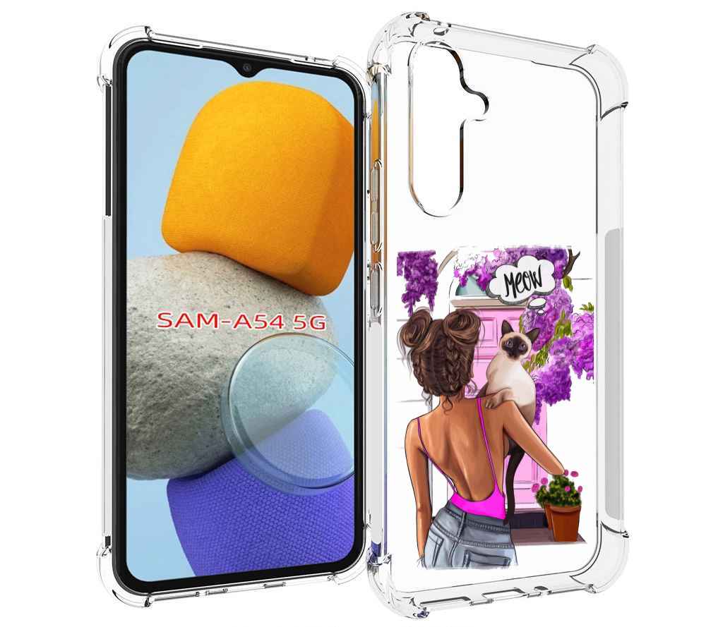 

Чехол MyPads Девушка-с-котиком женский для Samsung Galaxy A54, Tocco