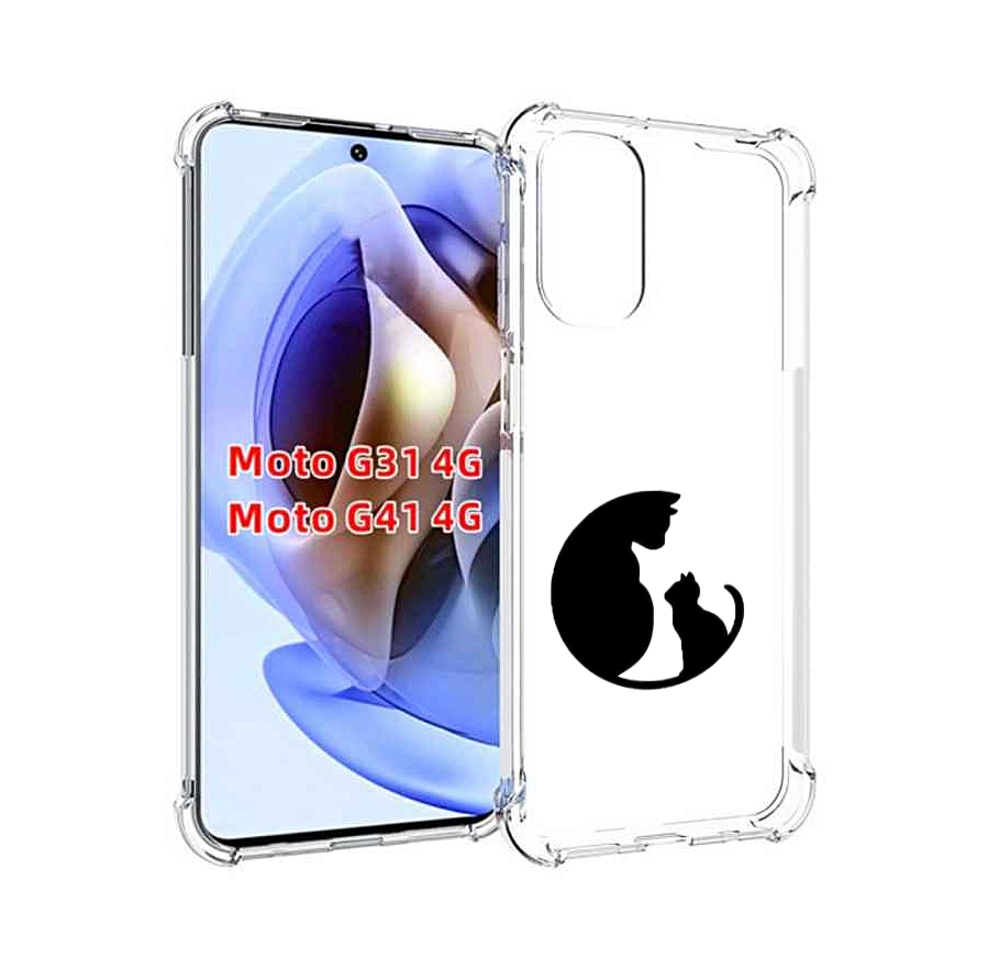 

Чехол MyPads коты в полукруге для Motorola Moto G31 4G / G41 4G, Прозрачный, Tocco