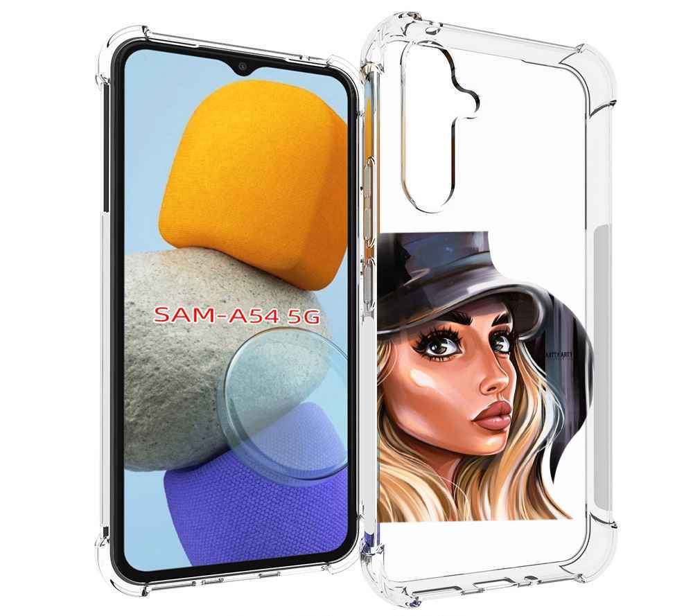 

Чехол MyPads Девушка-в-шляпе женский для Samsung Galaxy A54, Tocco