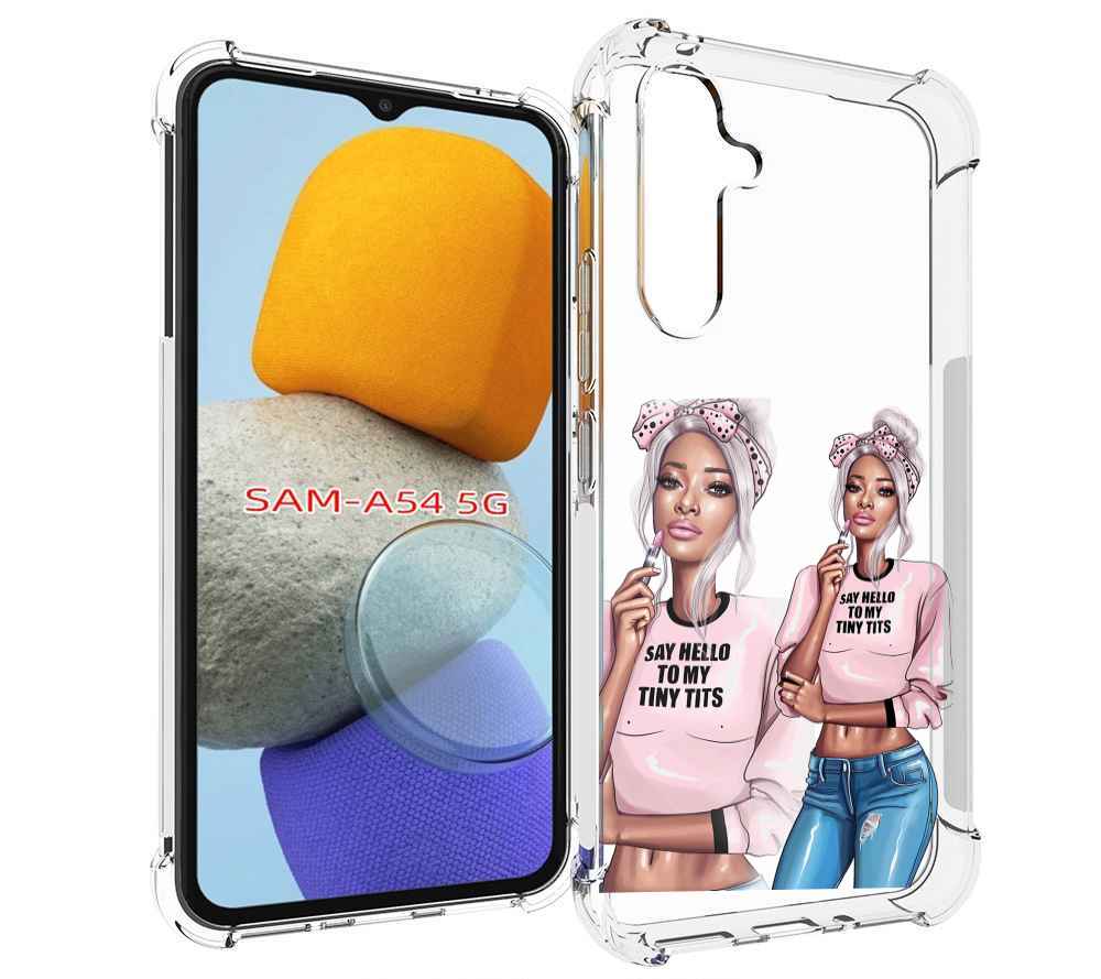 

Чехол MyPads Девушка-в-розовой-футболке женский для Samsung Galaxy A54, Tocco